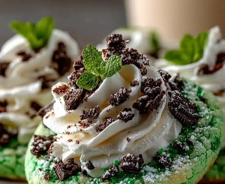 Oreo Shamrock Shake Cookies
