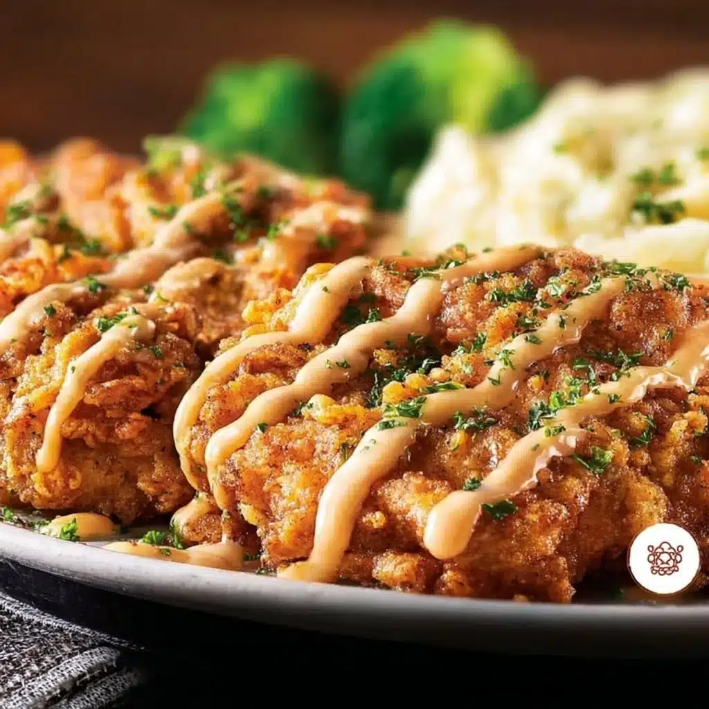 Outback Steakhouse Bloomin Fried Chicken served with dipping sauce
