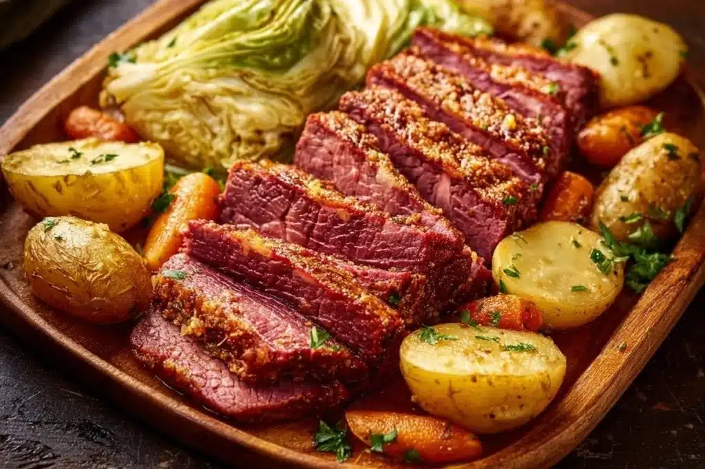 Delicious Pioneer Woman corned beef recipe with spices and herbs