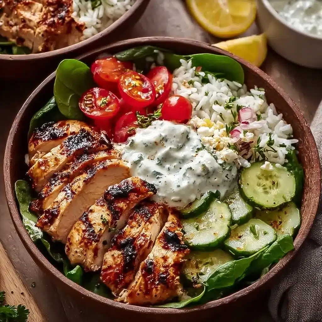 Quick High Protein Greek Chicken Bowls