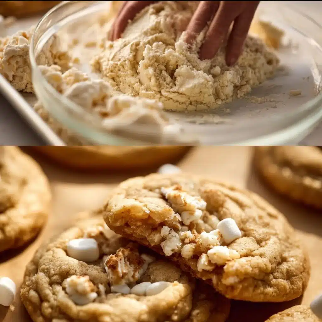 Delicious homemade Rice Krispies cookies on a plate.