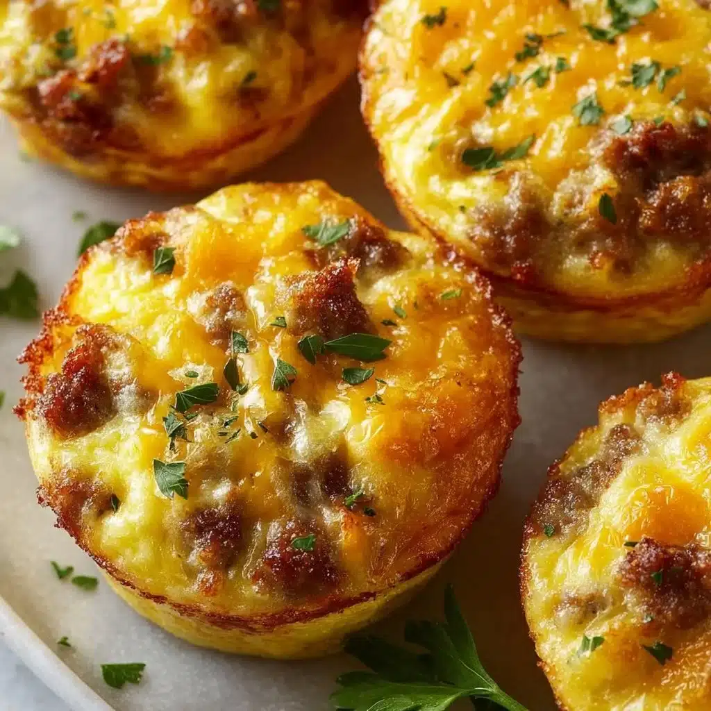 Delicious homemade Sausage Egg Muffins ready for breakfast
