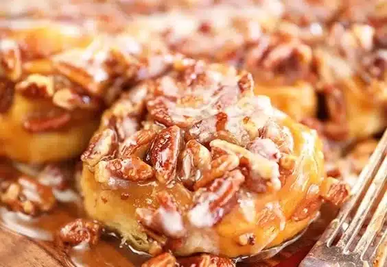 Shortcut Caramel Pecan Cinnamon Rolls