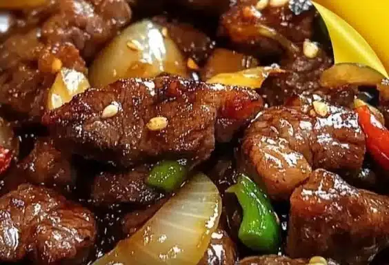 Sizzling Chinese Pepper Steak with Onions
