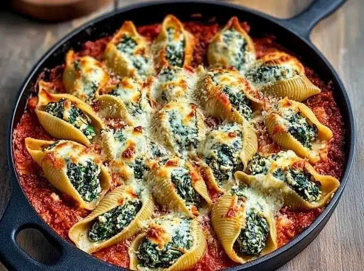 Spinach and Ricotta Stuffed Shells