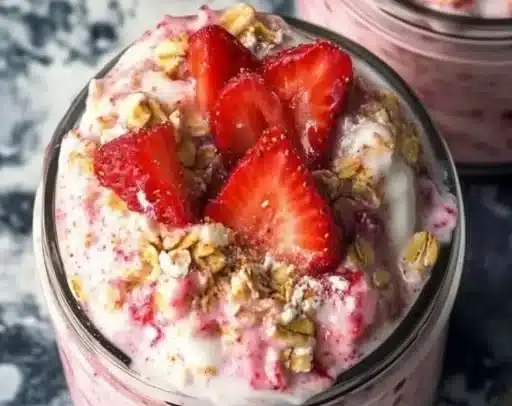 Strawberries and Cream Overnight Oats for a Sweet Start