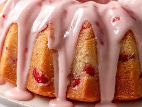 Strawberry Cream Cheese Pound Cake