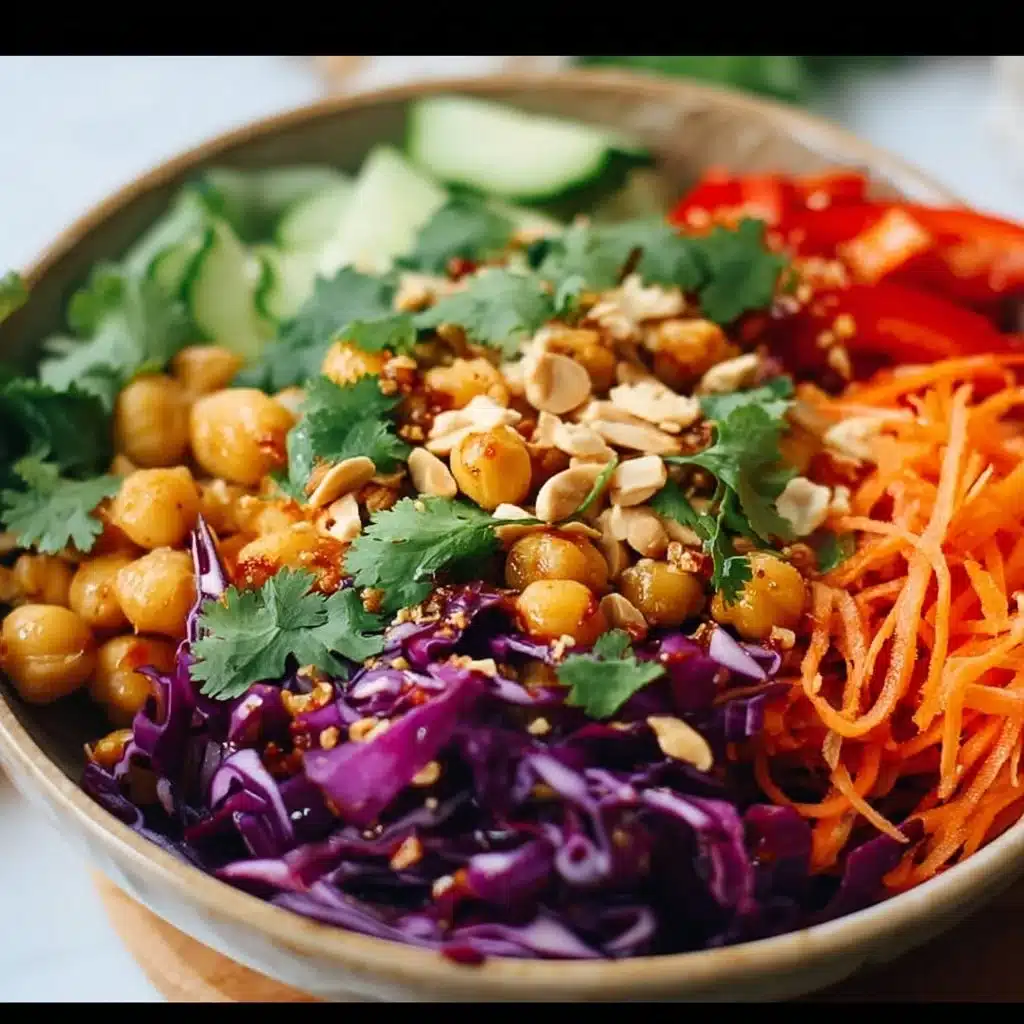 Thai Chickpea Salad with Peanut Dressing