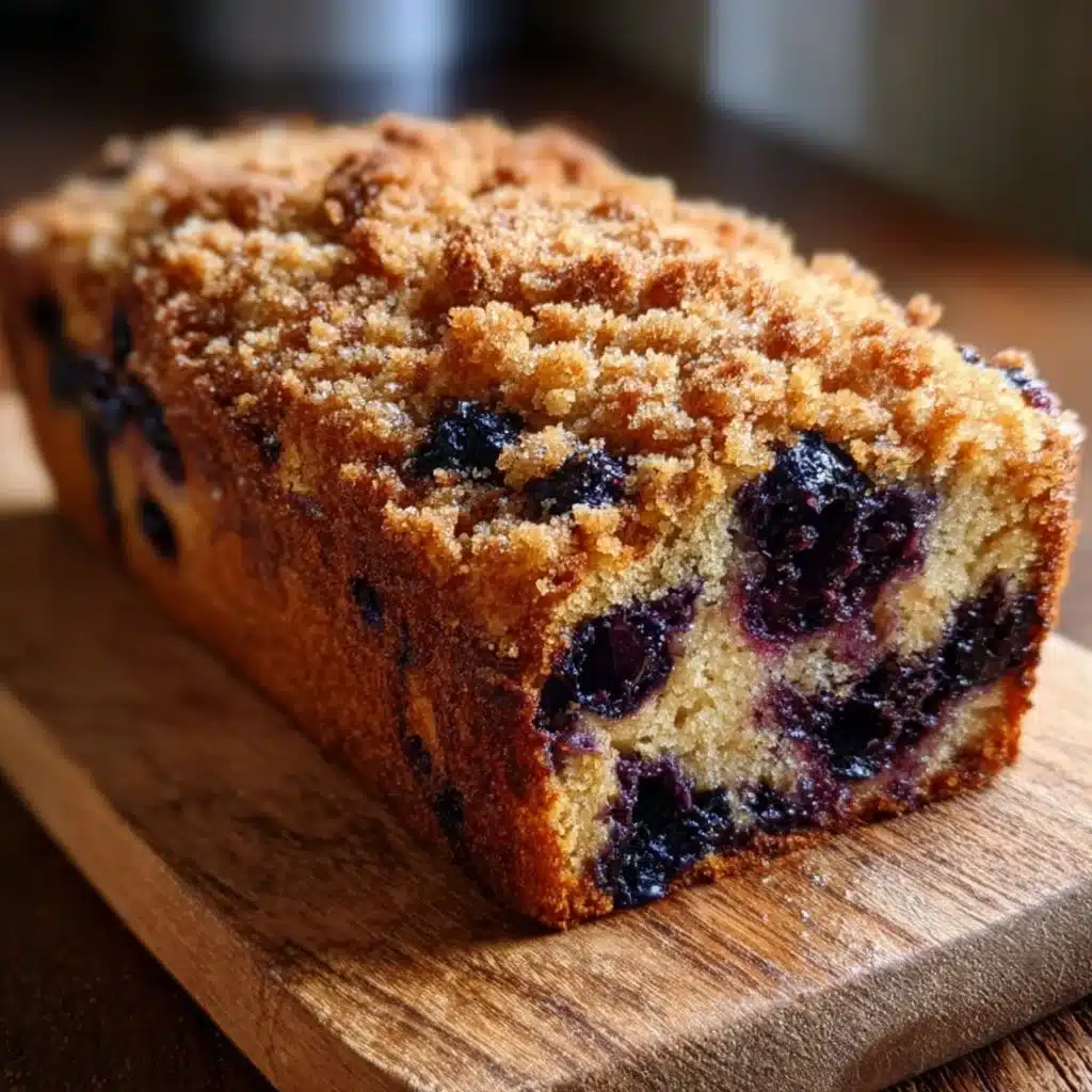 The Most Moist and Easy Blueberry Banana Bread with Optional Crumb Topping