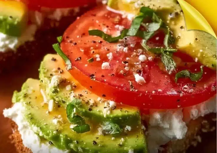 Tomato & Avocado Toast with Cottage Cheese