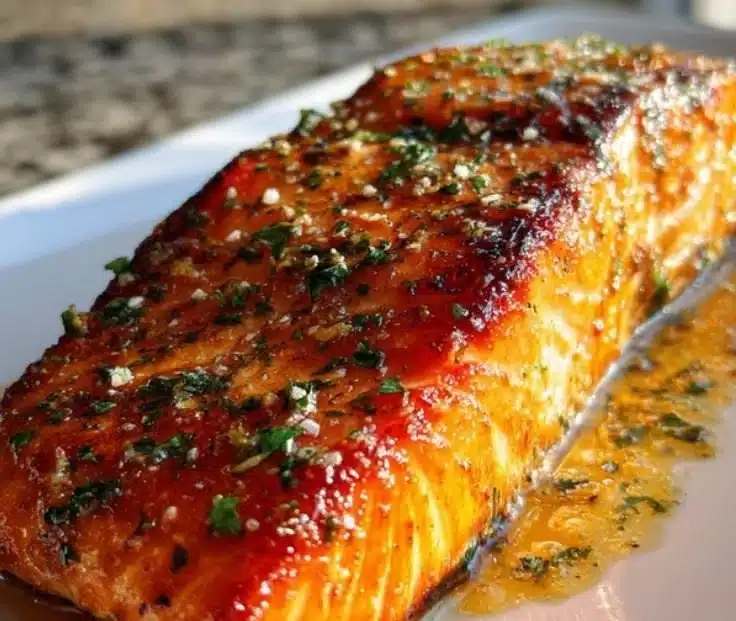 Ultimate Crispy & Juicy Air Fryer Salmon with Lemon Garlic Butter