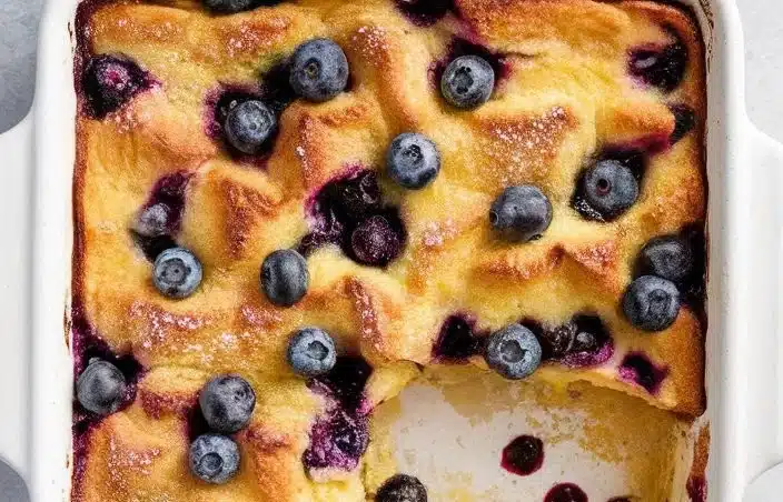 Vegan Blueberry French Toast Casserole
