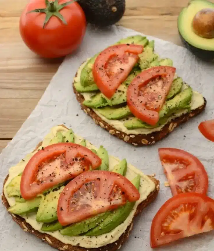 Vegan Hummus and Avocado Toast