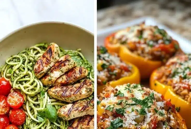 Delicious Mediterranean diet recipes featuring healthy ingredients and vibrant flavors