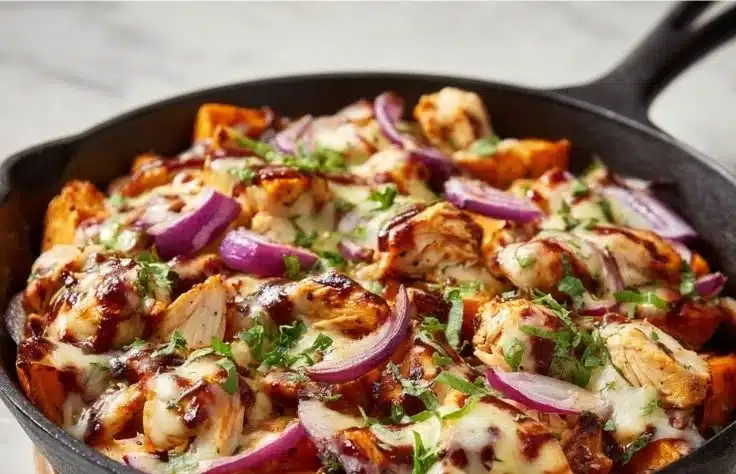 BBQ Chicken Sweet Potato Skillet