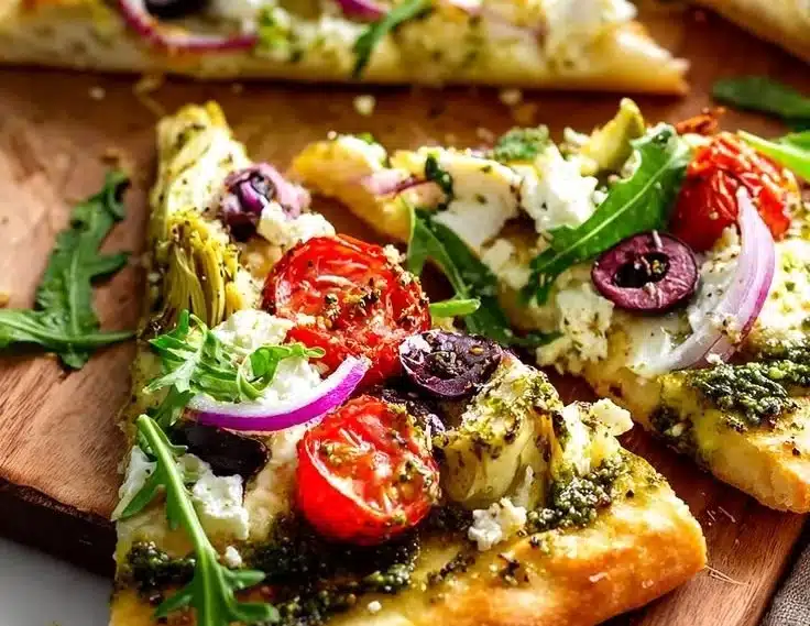 Best Mediterranean Flatbread Pizza