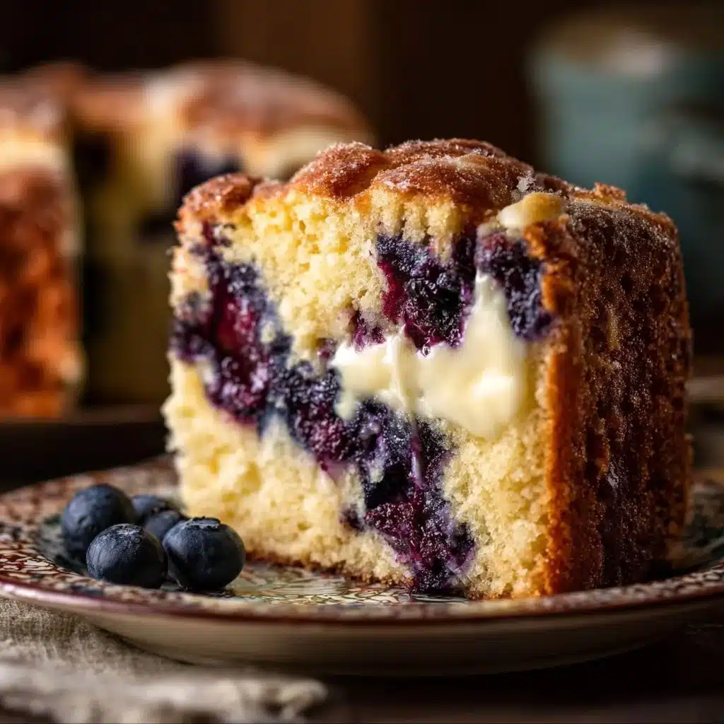 Delicious blueberry muffin cake fresh out of the oven, ready to enjoy