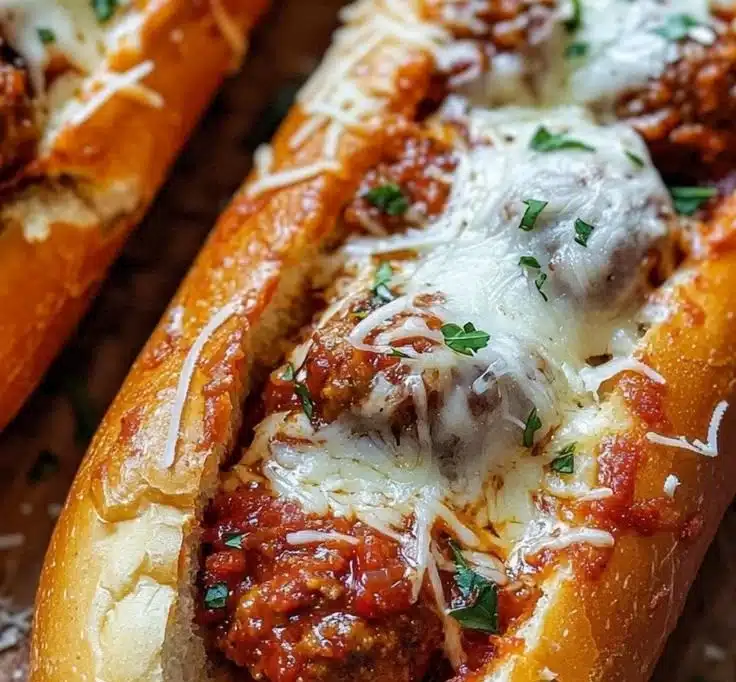 Cheesy Meatball Subs