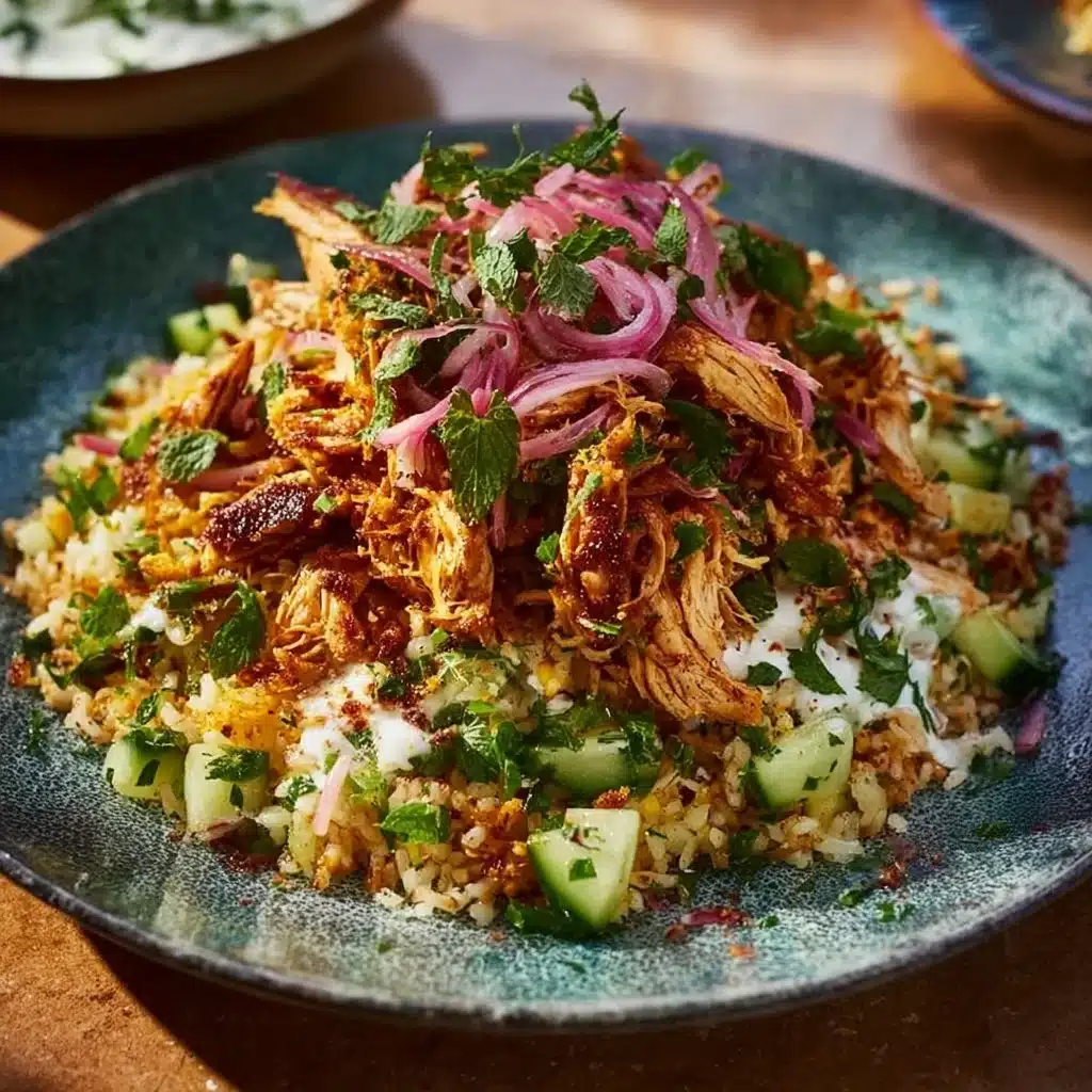 Chicken Shawarma Crispy Rice Salad – Easy Middle Eastern Dinner Recipe