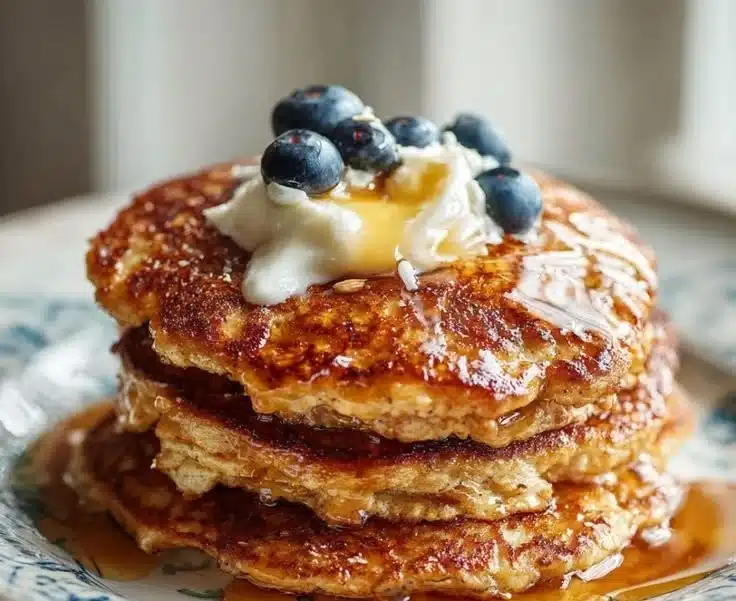 Cottage Cheese Oatmeal Pancakes