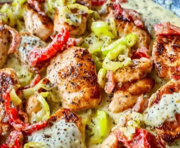 Creamy Banana Pepper Chicken Skillet