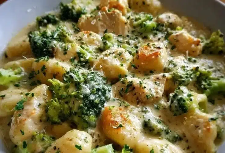 Creamy Chicken and Broccoli Gnocchi