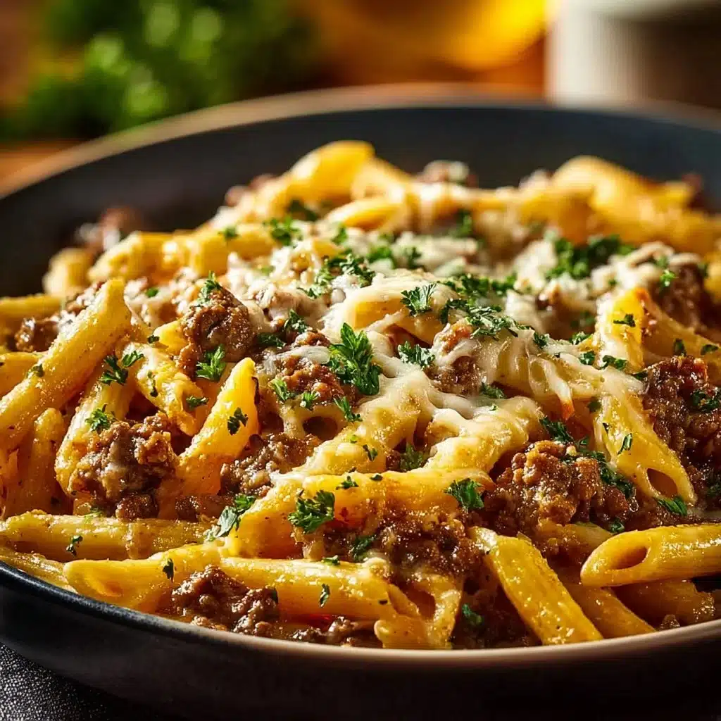 Creamy High Protein Beef Pasta