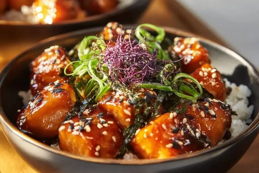 Crispy Salmon and Rice Bowl