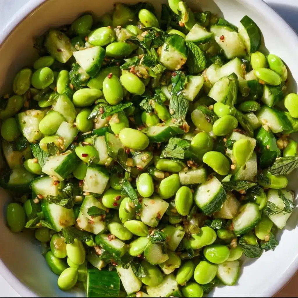 Fresh Cucumber Edamame Salad with vibrant vegetables