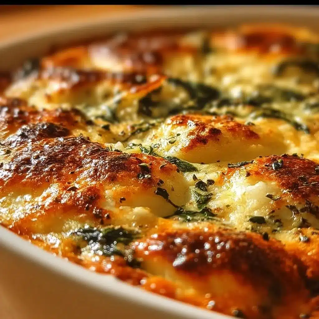 Easy Garlic Herb Easter Egg & Spinach Bake for Cozy Brunches