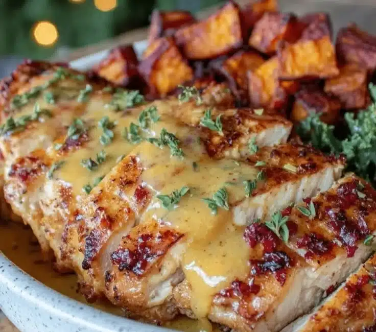 Easy Maple Dijon Chicken Bowl Recipe with Sweet Potatoes for Cozy Fall Dinner