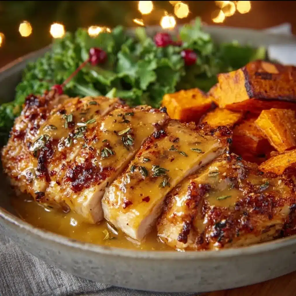 Easy Maple Dijon Chicken Bowl Recipe with Sweet Potatoes for Cozy Fall Dinner