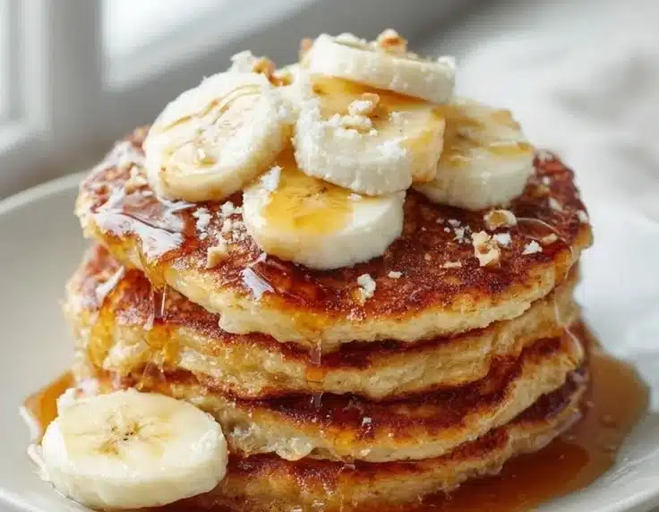 Fluffy Banana Bread Pancakes