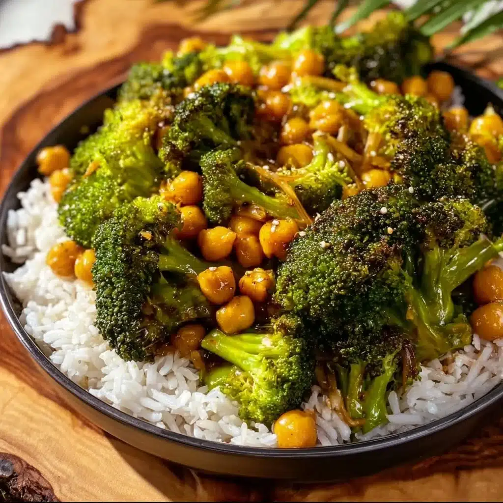 Garlic Broccoli Chickpea Stir Fry