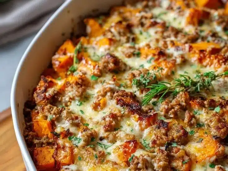 Ground Turkey Sweet Potato Bake