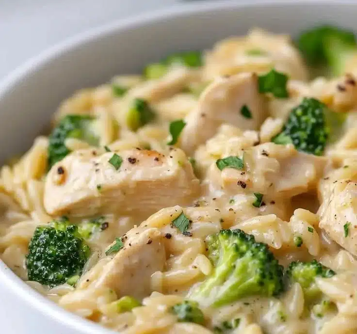 Healthy Chicken and Broccoli Orzo