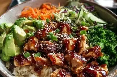 Healthy Sticky Chicken Bowls