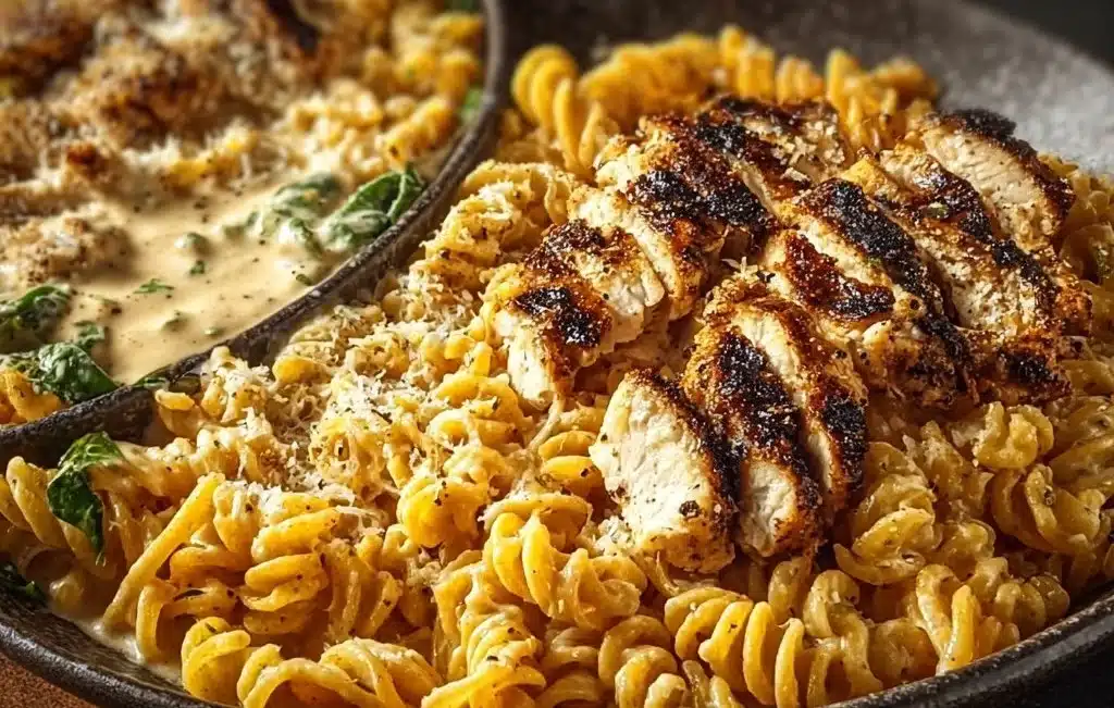 High Protein Garlic Parmesan Pasta Bowls
