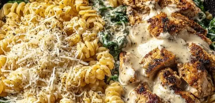 High Protein Garlic Parmesan Pasta Bowls