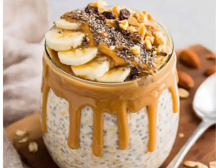 High-Protein Peanut Butter Overnight Oats – Easy & Filling
