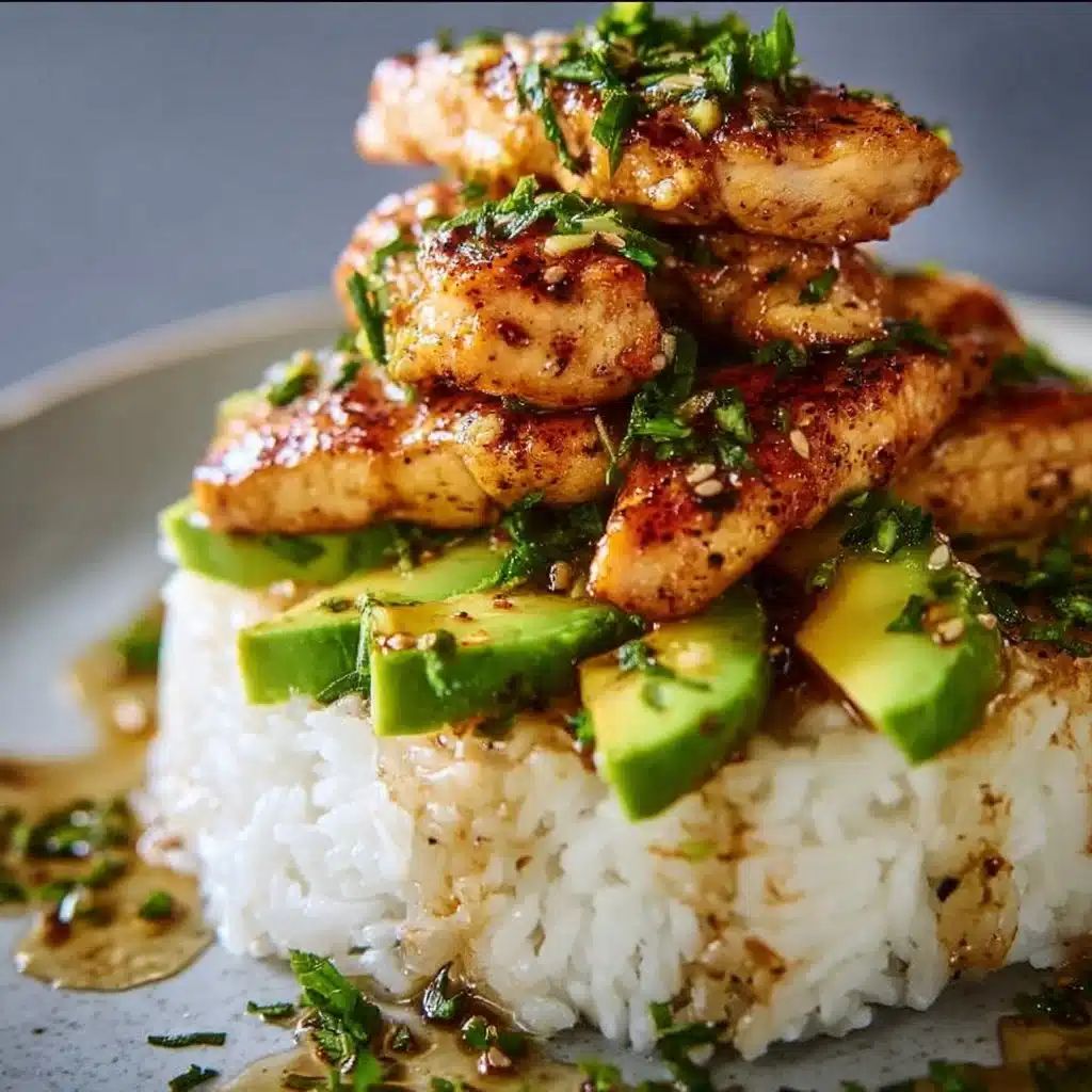 Honey Lime Chicken & Avocado Rice Stack