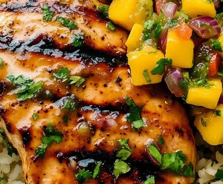 Honey Lime Chicken with Mango Salsa