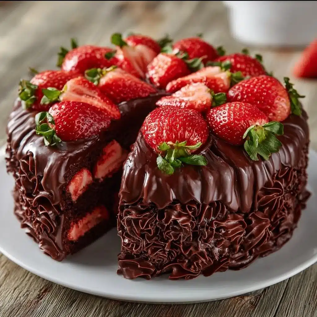 Indulgent Strawberry Chocolate Shell Cake That Wows Every Time