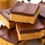 Delicious Lunch Lady Peanut Butter Bars on a plate, perfect for snacks or desserts.