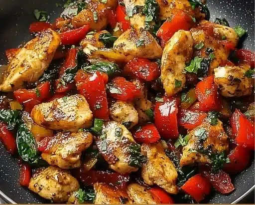 Mediterranean Chicken Stir Fry: A Wholesome, One-Pan Delight