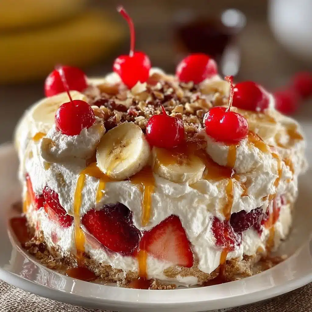 No Bake Banana Split Cake