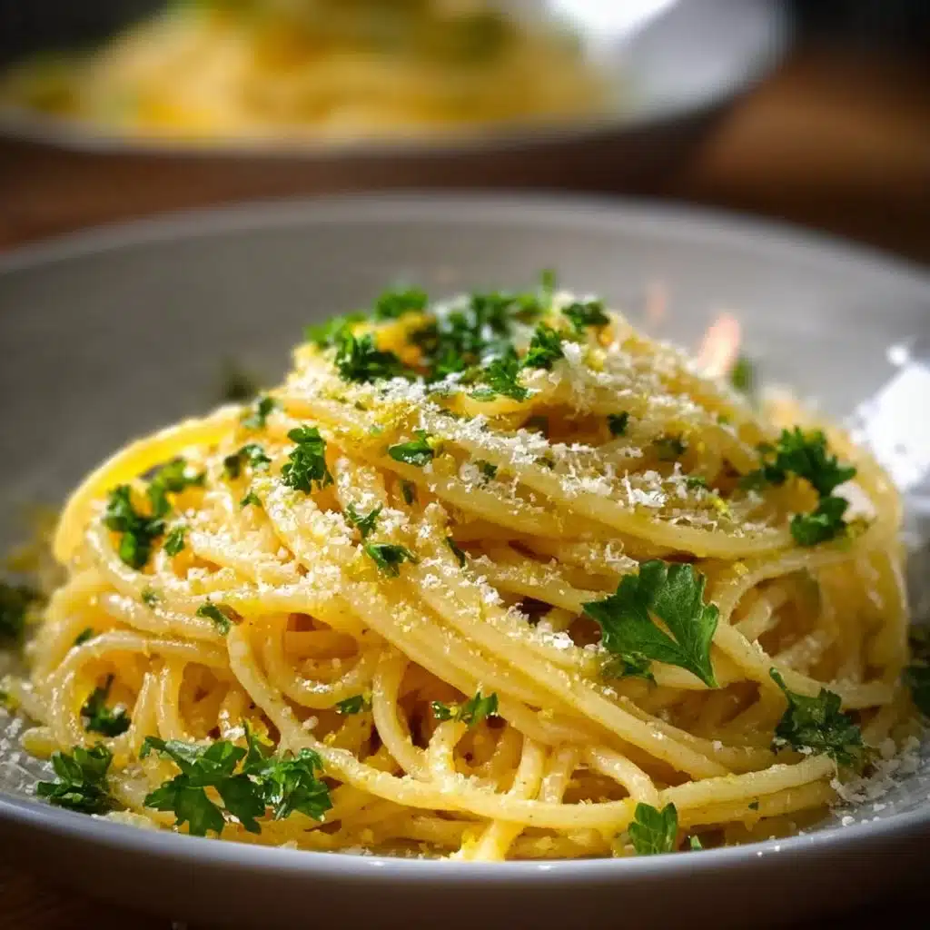 Delicious quick lemon pasta dish with fresh herbs and a zesty lemon sauce.