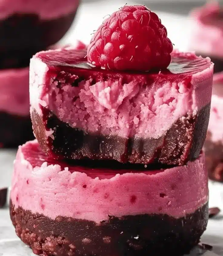 Raspberry Cheesecake Bites with Chocolate Crust