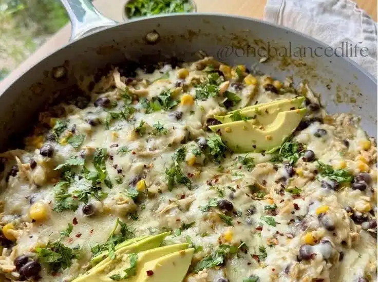 Salsa Verde Chicken & Rice Skillet
