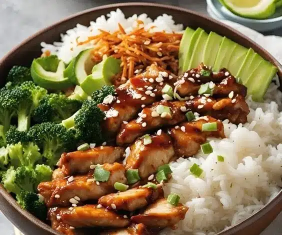 Sticky Chicken Rice Bowls